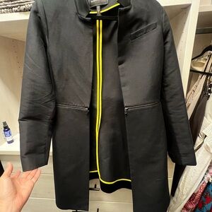COPY - BCBGMaxAzria Black Jacket with Neon Yellow Accents